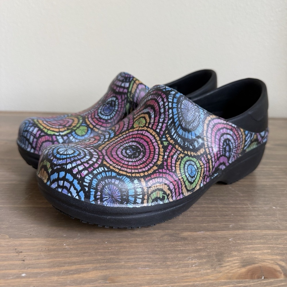 Crocs Women's 7 Colorful Neria Pro II Slip On Comfort Work Clogs Shoes